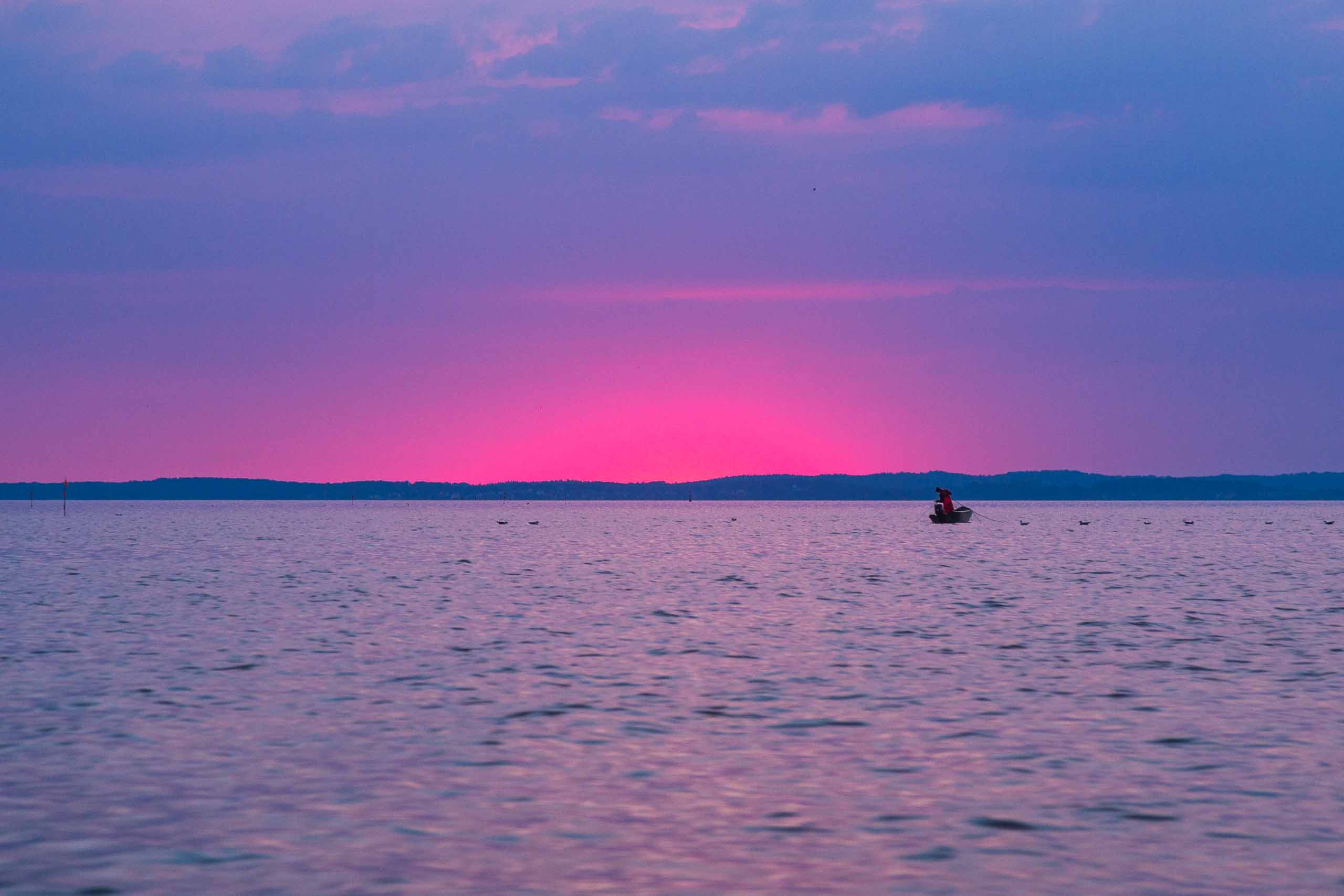 Sonnenaufgang am Achterwasser